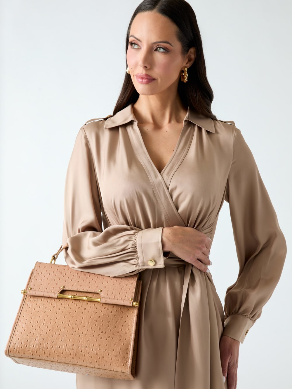 Iris Large Leather Satchel - Image 2