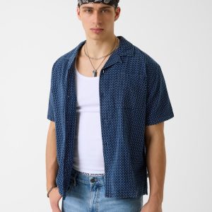 Linen-blend shirt